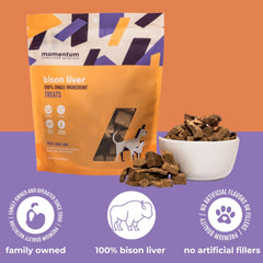 Momentum Carnivore Higado de bison sin granos para dietas sensibles