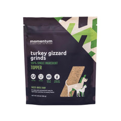 Topper Momentum Carnivore Nutrition con mollejas de pavo, empaque hermético para frescura.