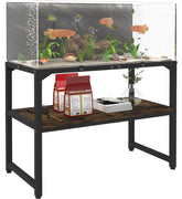 Mondazie soporte acuario 30 galones sin borde, vista frontal estable y resistente