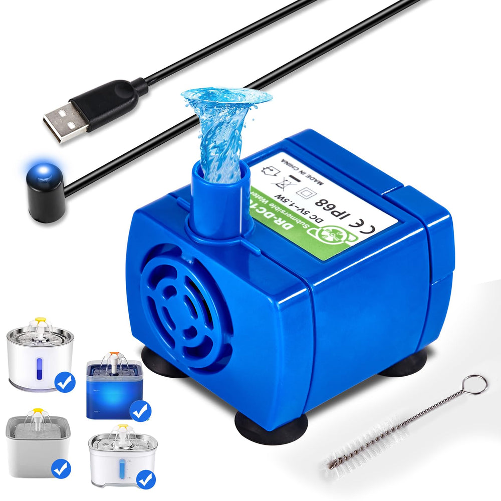 Monsin bomba para fuente de gatos redonda: flujo estable para agua fresca.