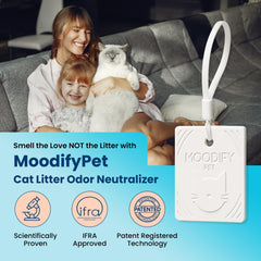 MoodifyPet: pendiente sin fragancia, seguro para gatos y familias.