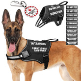 MOOGROU arnés servicio-perro asa ajuste: cómodo y ajustable para entrenamiento.