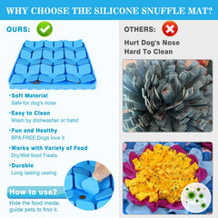 MOOGROU Snuffle Mat, succión estable para fijar en suelos lisos.