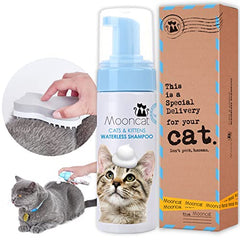 Mooncat cepillo suave para gatos, ayuda a peinar y completar el cuidado diario.