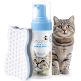 Mooncat champú seco para gatos sin agua, facilita un baño rápido y seguro.