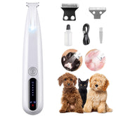 MOONEON cortador preciso para mascotas con luz frontal en patas para mayor visibilidad.