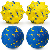 Moonorange pelotas de tenis para perros con punto amarillo, ideal para juego de buscar al aire libre.