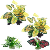 Moonorange planta artificial para terrario con hojas densas, aspecto natural.