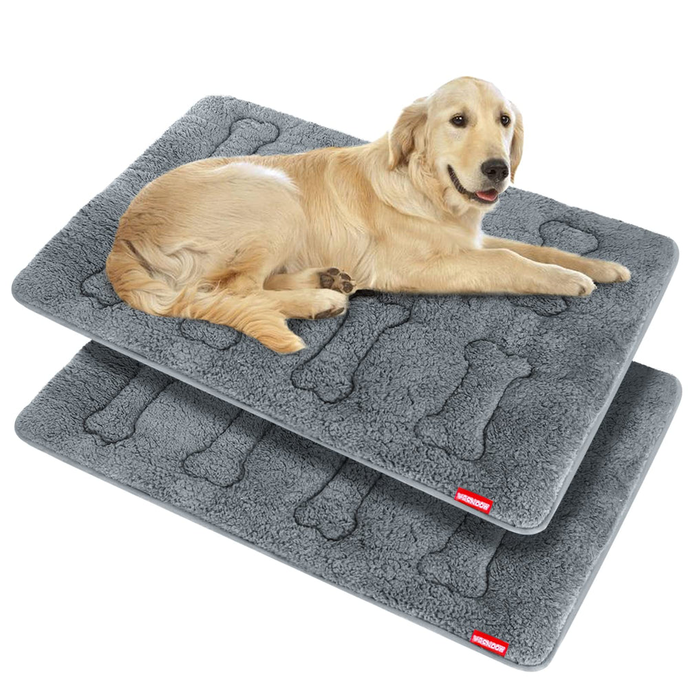 Moonsea cama para perro jaula 42x28: dos juegos para descanso cómodo.