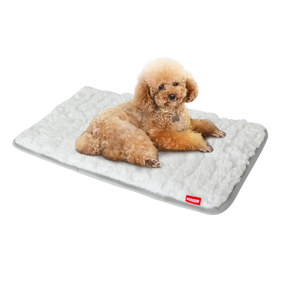 Moonsea cama para perro jaula con superficie de peluche suave para mayor confort.