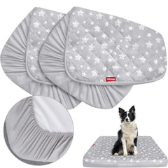 Moonsea funda cama perro impermeable con estampado estrella gris protege contra líquidos para cama de 29x41