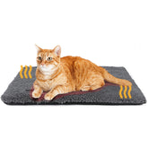 Mora Pets cama autocalentable vista frontal, confort cálido para siestas
