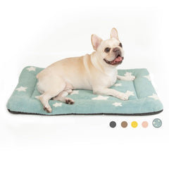 Mora Pets colchoneta jaula perro mediano azul, cómodo y estable para dormir.