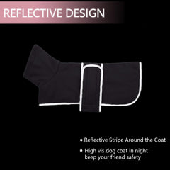 Morezi abrigo dachshund gris, borde reflectante para seguridad nocturna