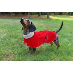 Cierre de Velcro en barriga del abrigo Morezi dachshund