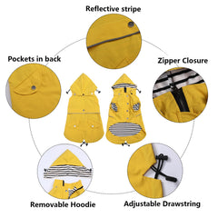 Morezi impermeable para perro, orificio para arnés y mayor movilidad.