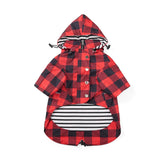Morezi chaqueta impermeable para perros con capucha y patas, protección en lluvia