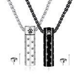 MOROTOLE collar urna para perro con huella, cenizas cerca del corazón.
