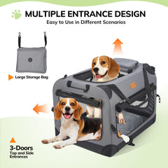 Morpilot jaula para perro interior acolchado removible para confort y limpieza fácil.