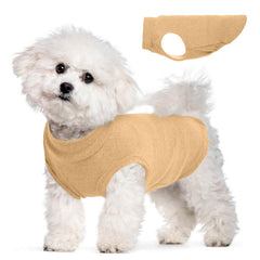 Chaleco MORVIGIVE para perro caqui frente, ideal para paseos en clima fresco