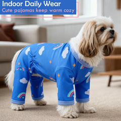 Pijama MORVIGIVE dormir perrito XXS azul cálido para descansar