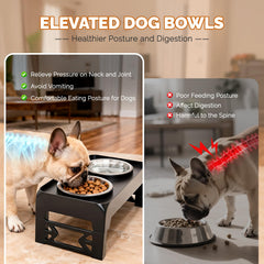 Moserein soporte de alimentación ajustable permite altura personalizada para perros medianos