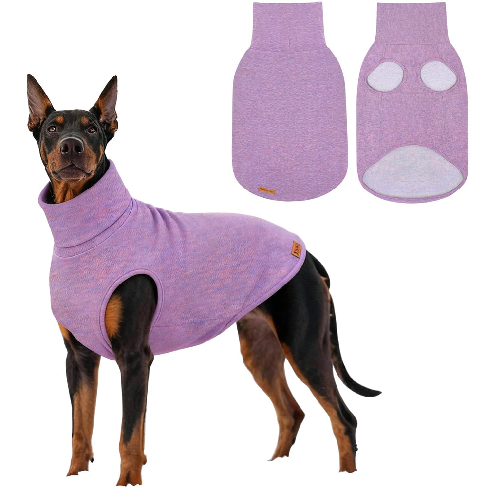 Mosucoirl suéter para perros con cuello alto y tejido cálido.