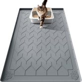 Alfombra de Motsamla para arena de gato grande 40x28 captura arena y protege el suelo.