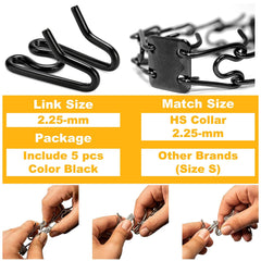 MOZETO Enlaces para collar, extensión para ajuste perfecto.