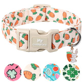 MR CHUBBYFACE collar con patrón de zanahoria suave para paseos diarios