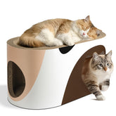 MSBC Big Cat Scratcher Lounge: tunel entre dos agujeros para descanso y juego seguro.