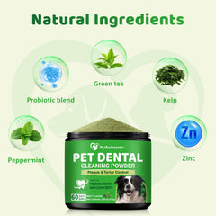 Frasco de polvo dental Mshuheene con dosificador para perros