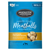 Muenster albóndigas-pollo-deshidratadas: premio delicioso para perros.