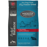 Muenster Perfect Balance con croquetas de puerco deshidratado para perros, sabor y proteína.