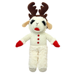Multipet corderito navideño peluche suave para juego y abrazos