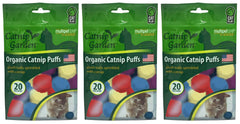 Multipet hierba gatera bolitas, juego suave para gatos, fomenta actividad física y entretenimiento.