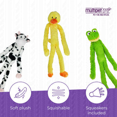 Multipet Swingin' Slevin Duck cabeza con sonajero para estimulación