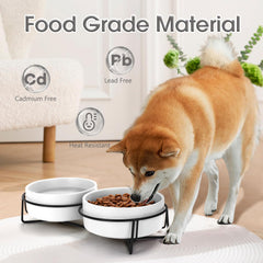 Cuenco cerámico de agua MultiOutools para mascotas, fácil de limpiar.