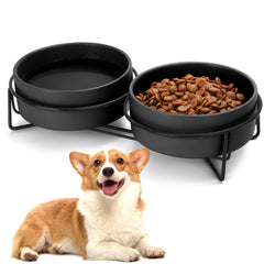 MultiOutools tazón cerámico para perros y gatos con soporte estable para comer