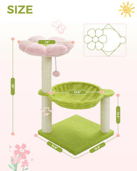 MUTTROS Flower Cat Tree postes de sisal para arañado saludable.