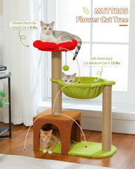 MUTTROS Flower Cat Tree: postes de sisal para rascar y ejercitar.