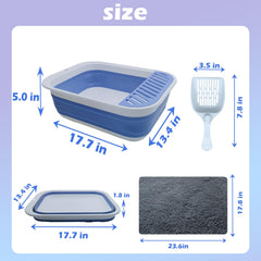 MUYG bandeja de arena abierta, buena ventilación y fácil acceso para gatos
