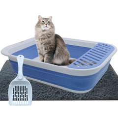 MUYG caja de arena plegable para gatos pequeños, diseño compacto para viaje