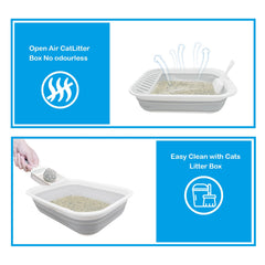 MUYG caja de arena colapsable, material duradero resiste deformaciones