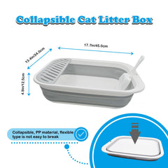 MUYG caja de arena colapsable, pedal de ingreso bajo para evitar derrames