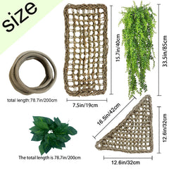 MUYG hamaca triangular para reptiles, ideal para trepar y explorar.