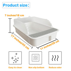 MUYG caja de arena anti salpicaduras, ideal para gatos pequeños.