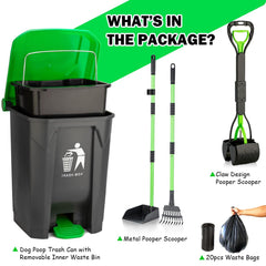MXF bandeja-rastrillo-metalico-recogedor, alcance cómodo para patios y jardines