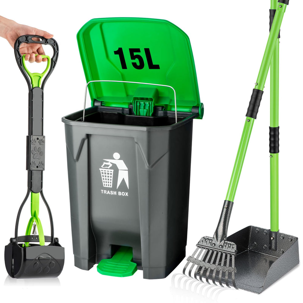 MXF set-recogedor-perros-claw-desplegable, cómodo para recoger heces con una mano