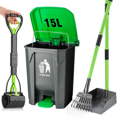 MXF set-recogedor-perros-claw-desplegable, cómodo para recoger heces con una mano